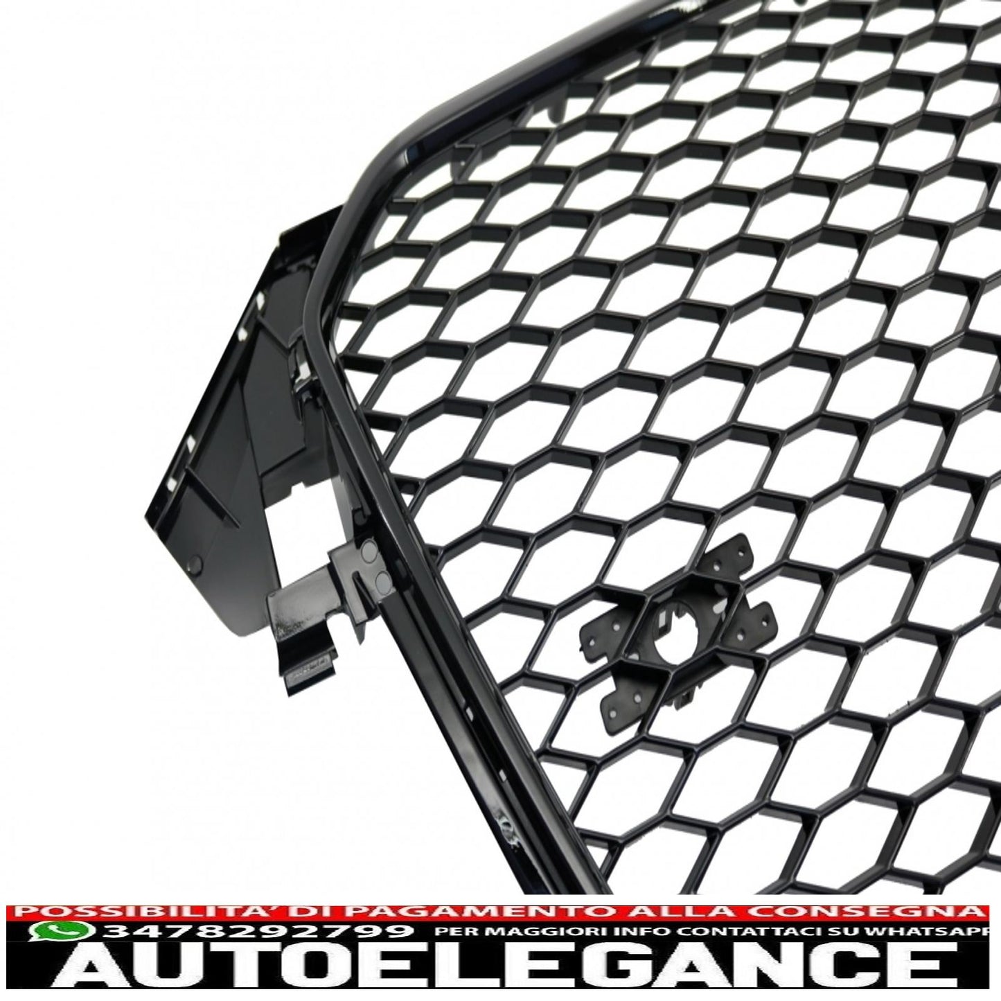 front grille without badge suitable for audi a4 b8 facelift (2012-2015) rs design piano black with and without pdc 