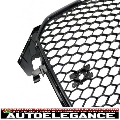 front grille without badge suitable for audi a4 b8 facelift (2012-2015) rs design piano black with and without pdc 
