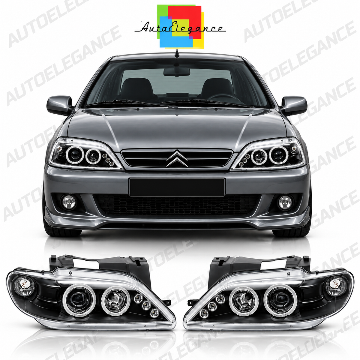 ART.10710 FARI  ANTERIORI ADATTO  PER CITROEN XSARA 97-00 NERO