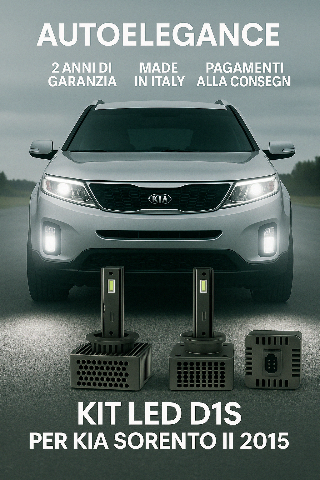⭐KIT XENON D1S 6000K ANABBAGLIANTI PER KIA SORENTO II – LUCE BIANCA POTENTE⭐