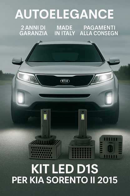 ⭐KIT XENON D1S 6000K ANABBAGLIANTI PER KIA SORENTO II – LUCE BIANCA POTENTE⭐