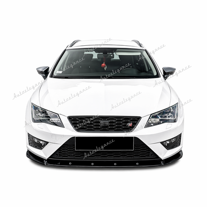 🔥ART.9573 SPLITTER ANTERIORE LEON MK 3 MAX V1 IN PLASTICA NERO LUCIDO 12-16🔥