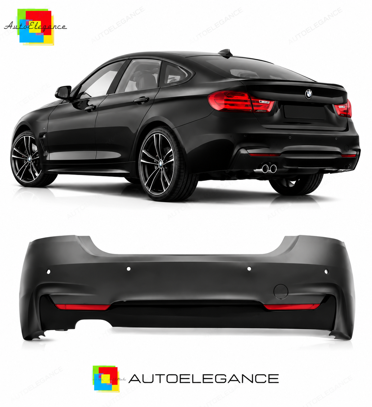 💕PARAURTI POSTERIORE BMW F36 LOOK M PDC💕