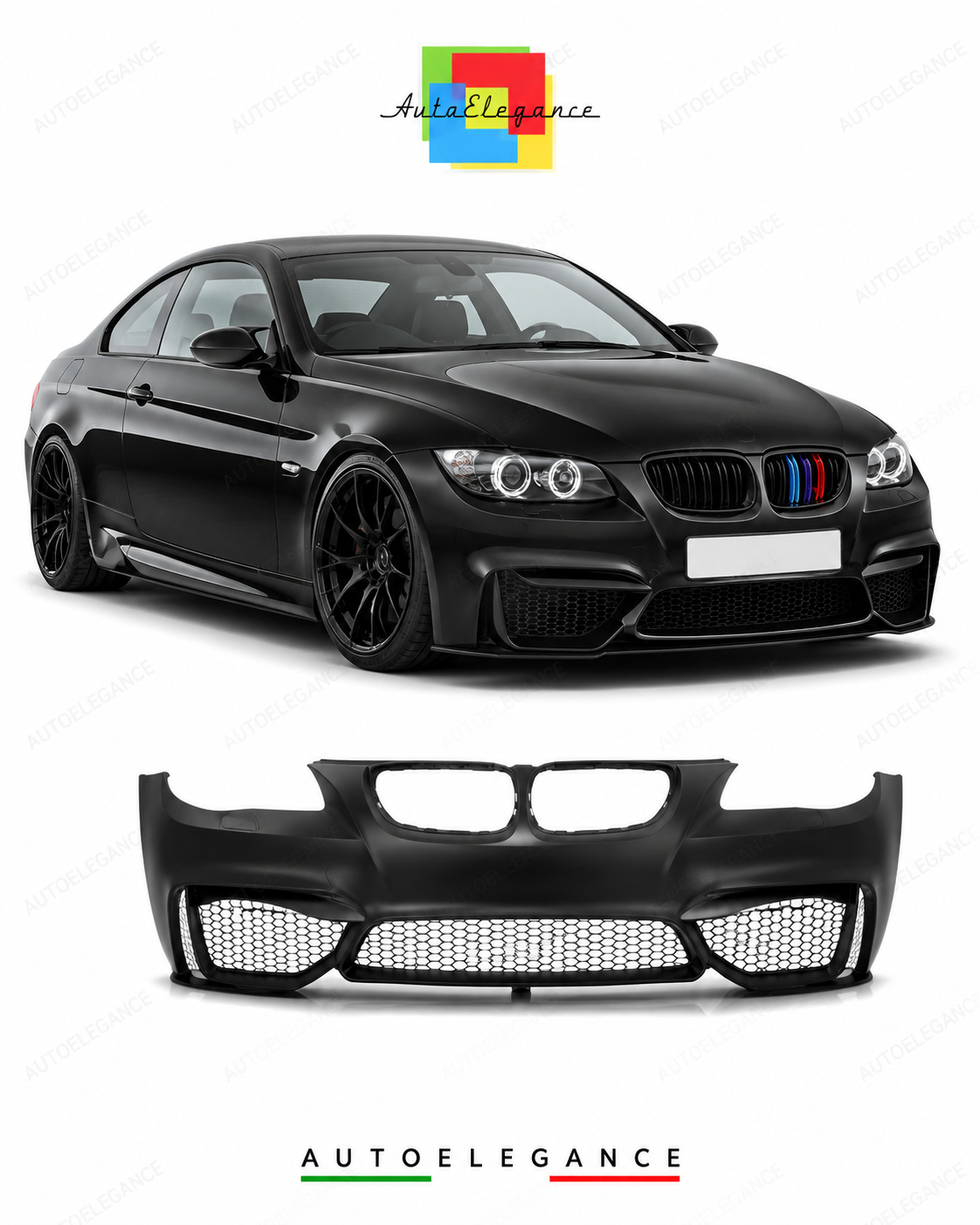 💕PARAURTI ANTERIORE BMW E92 E93 06-10 LOOK M4 + SPOILER LIP💕