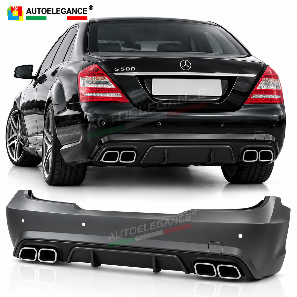 PARAURTI POSTERIORE STILE SPORT ADATTO PER W221 05-13 LOOK AMG