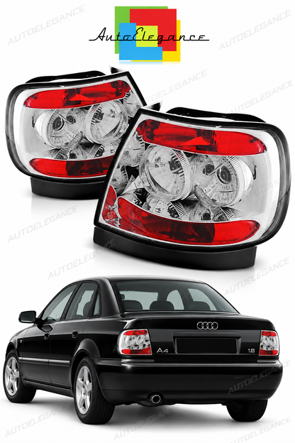 👉 Fanali posteriori cromati adatto per Audi A4 11.94-09.00👈
