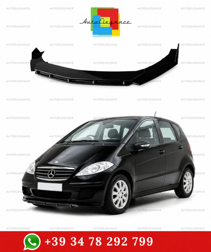 💫SPLITTER ANTERIORE NERO PER MERCEDES CLASSE A W169 2004-2012💫