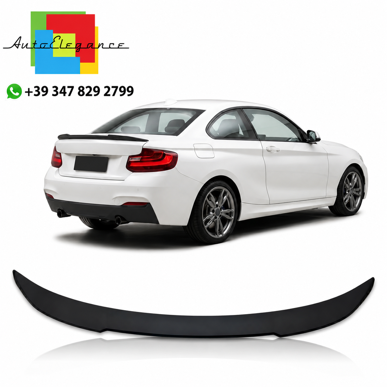 👉Spoiler Posteriore Nero Opaco per BMW Serie 2 F22 (14-21)👈