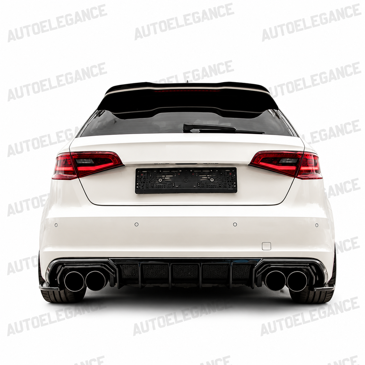 ART.2150 DIFFUSORE AUDI A3 8V 2012-2016 SLINE S3 NERO LUCIDO 2+2