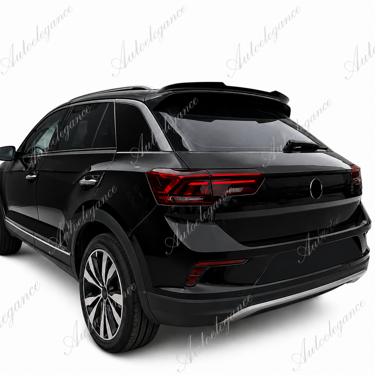 🔥ART.9732 SPOILER POSTERIORE PER TETTO  VW T-ROC IN ABS NERO LUCIDO / 2017+🔥