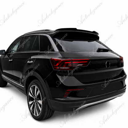🔥ART.9732 SPOILER POSTERIORE PER TETTO  VW T-ROC IN ABS NERO LUCIDO / 2017+🔥