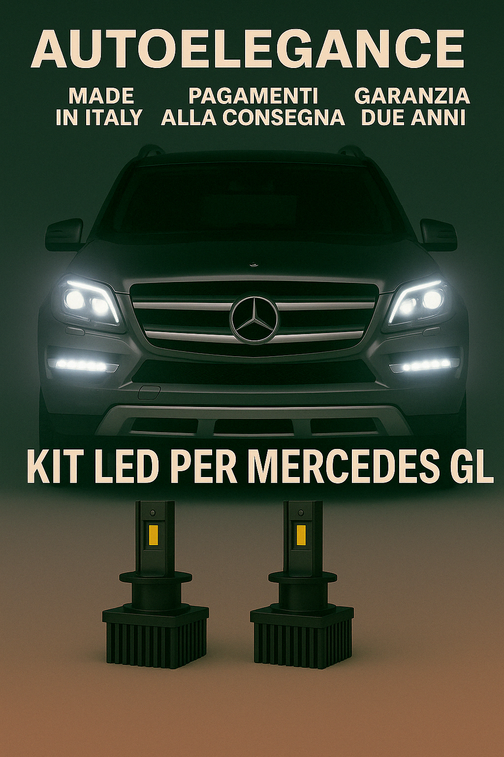 ❤️ KIT LED D1S 6000K BIANCO GHIACCIO ANABBAGLIANTI PER  MERCEDES CLASSE GL❤️