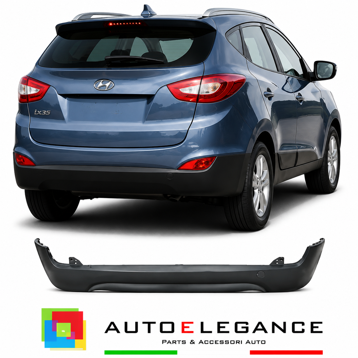 PARAURTI POSTERIORE PER HYUNDAI IX 35 13- PARTE INFERIORE