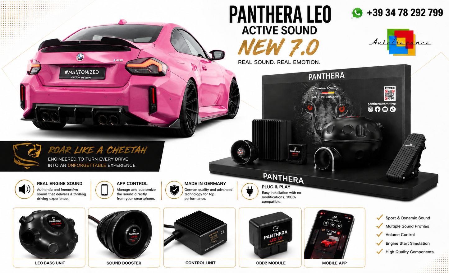 💫ART.2672 PANTHERA Soundsystem Booster 7.0 - BMW M2 G87 2023-💫