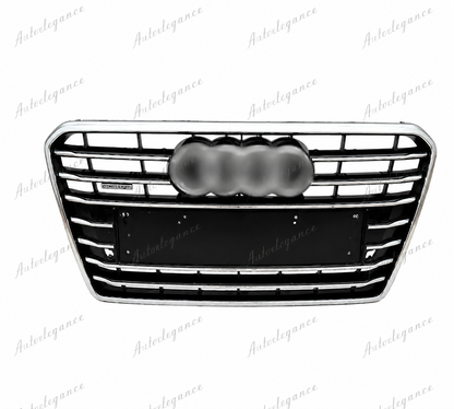 🔥ART.1945 GRIGLIA ADATTO PER AUDI  A7 2010-2014 LOOK S7 NERA PROFILI CROMATI🔥
