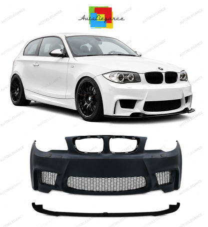 💕PARAURTI ANTERIORE BMW E81 E87 E82 04-13 LOOK 1M SRA + LIP ANTERIORE💕