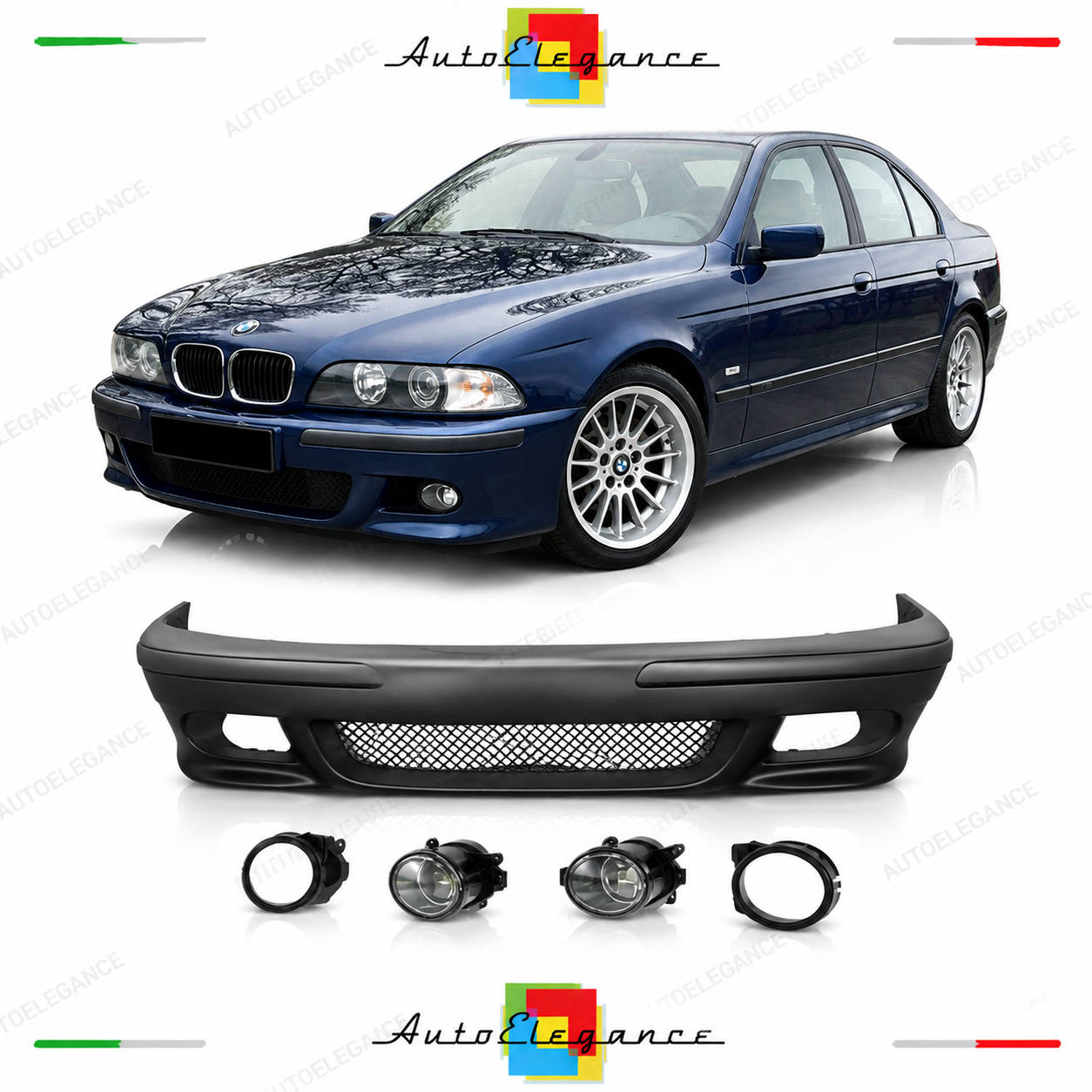 PARAURTI ANTERIORE BMW E39 PACK M + FENDINEBBIA