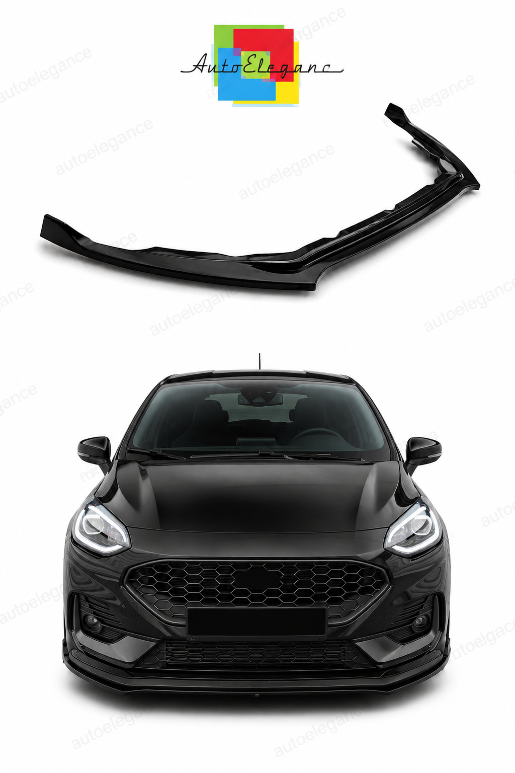 💕Splitter  adatto per Ford Fiesta ST MK8.5 nero lucido ABS💕