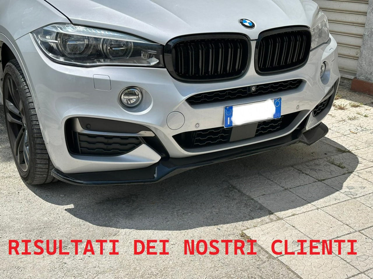 SPLITTER suitable for BMW F16 2014+ X6 Series Front Lip AM Sport Gloss Black