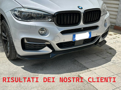 SPLITTER suitable for BMW F16 2014+ X6 Series Front Lip AM Sport Gloss Black
