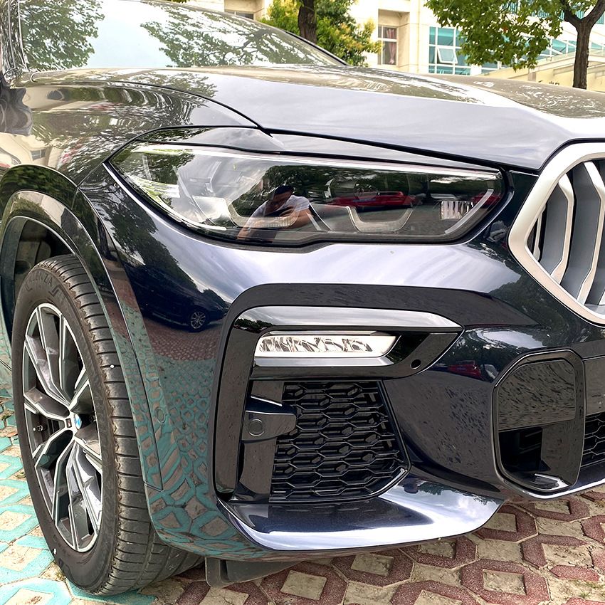 6444⭐Coprifari anti-malocchio nero lucido per BMW X5 G05 e X6 G06⭐