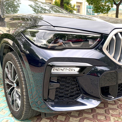 6444⭐Coprifari anti-malocchio nero lucido per BMW X5 G05 e X6 G06⭐