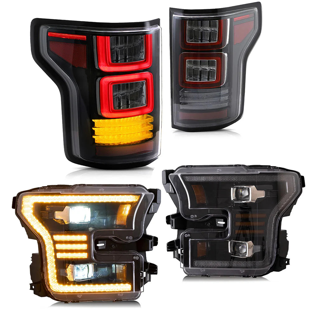 LED Headlights and Taillights for Ford F150 2015-2020 Front and Rear Light Kit 