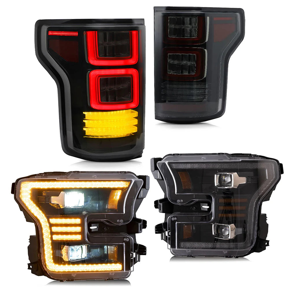 LED Headlights and Taillights for Ford F150 2015-2020 Front and Rear Light Kit 