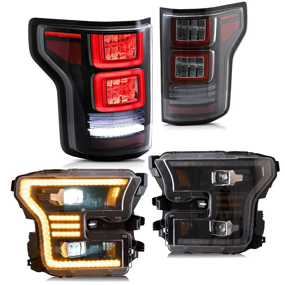 LED Headlights and Taillights for Ford F150 2015-2020 Front and Rear Light Kit 