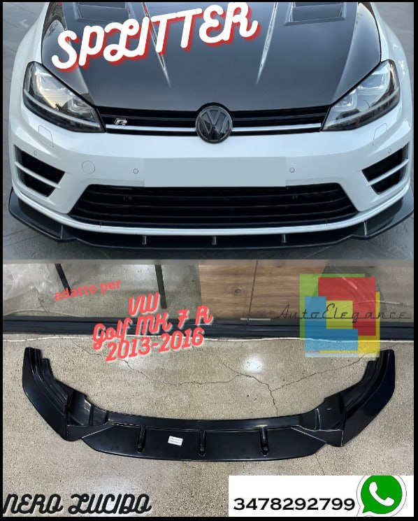 2094 SPLITTER GOLF 7 R 2012-2016 NERO LUCIDO