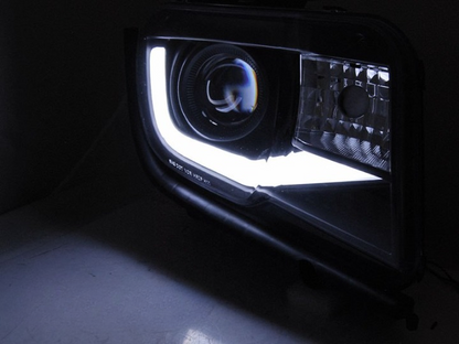 ART.5514 FARI ANTERIORI CHEVROLET CAMARO 09-13 TUBO NERO CHIARO