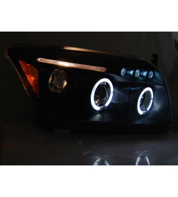 💕 Fari Anteriori Adatto per Dodge Caliber 2006-2012 Angel Eyes Neri 💕