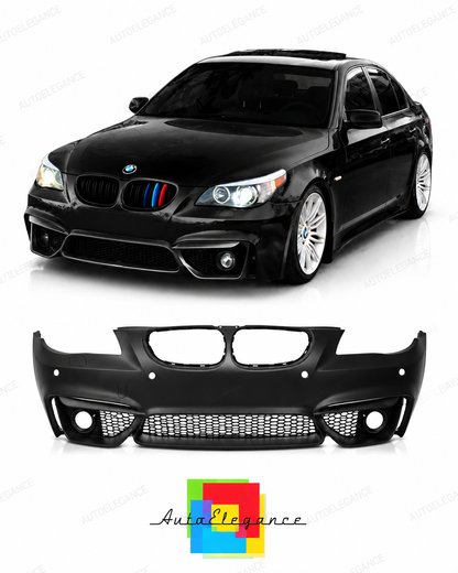 💕PARAURTI ANTERIORE BMW E60 E61 03-07 LOOK M4 PDC SRA GRIGLIE NEBBIA💕