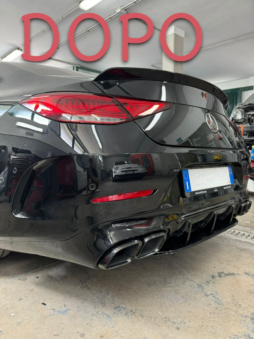 1883 DIFFUSORE CLS C257 2018+ AMG LOOK CLS63s NERO LUCIDO