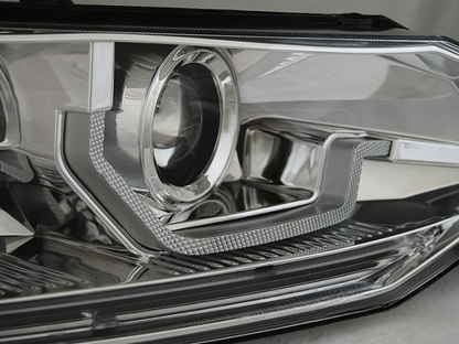 💫ART.6361 FARI ANTERIORI SEQ LED CROMATI VW POLO VI 2G 2017-2021 💫