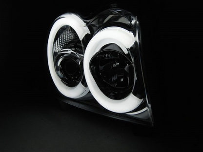 ART.5574  FARI ANTERIORI JEEP GRAND CHEROKEE 05-08 CHROME TUBE LIGHT