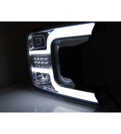 💕 Fari Anteriori Adatto per Ford F150 MK13 17-20 Tube LED Cromo 💕