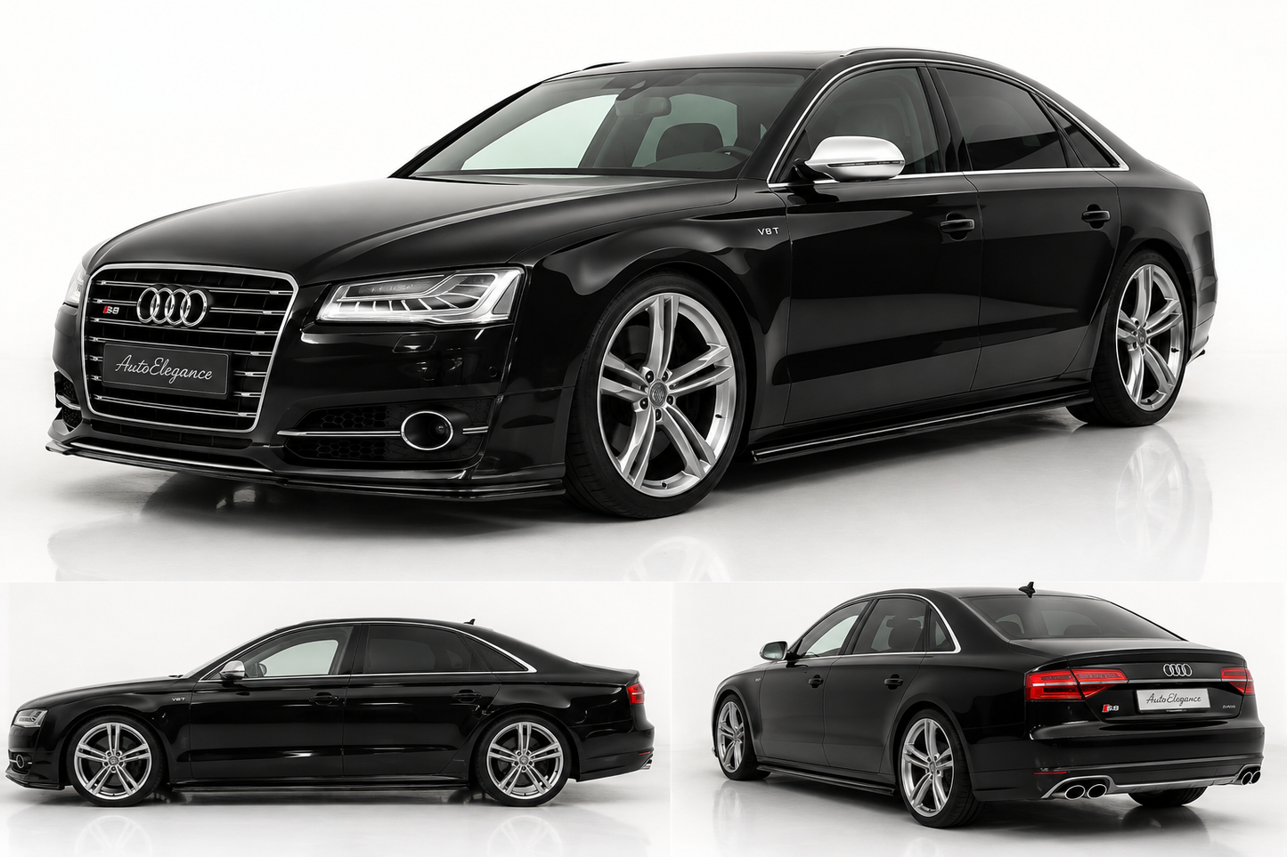 💕 Sotto minigonne  adatto per   Audi S8 D4   nero lucido 💕