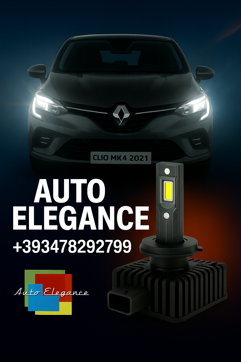 💕COPPIA LAMPADE D1S LED DA XENON A LED PER  RENAULT CLIO MK4💕