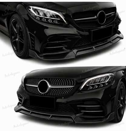 🔥SPLITTER PARAURTI STILLE BRABOS PER MERCEDES C W205 14-22 FIBRA DI CARBONIO🔥