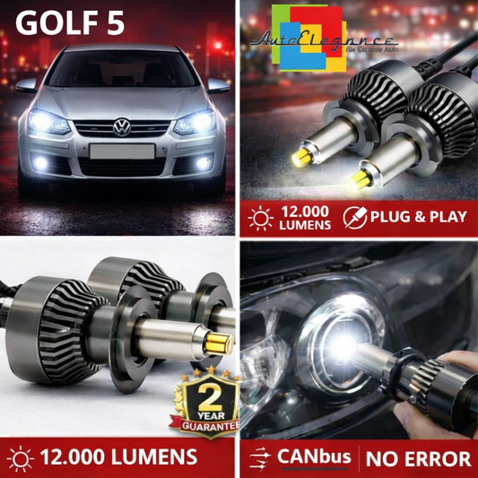 KIT LED per Volkswagen GOLF 5 ANABBAGLIANTI H7 CANBUS Bianco 6500K 360 gradi