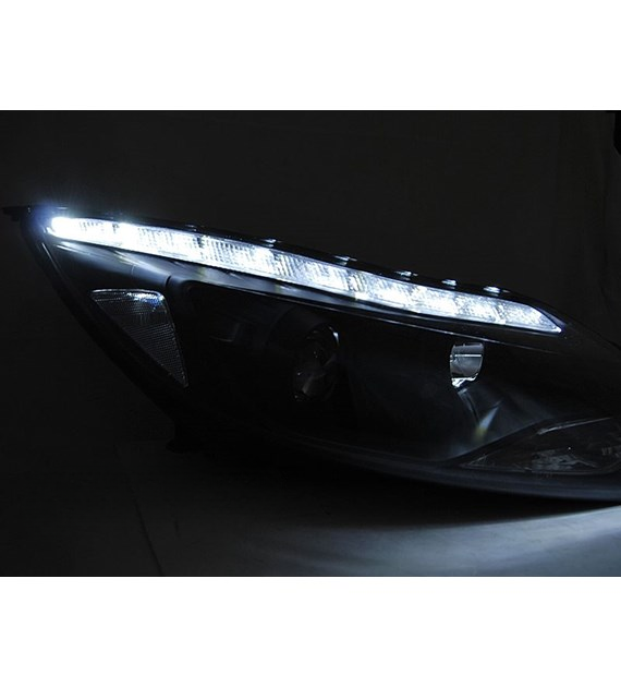 💕 Fari Anteriori Adatto per Ford Focus MK3 11-14 LED Neri 💕