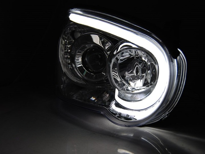 💕 Fari Anteriori Adatti per Subaru Impreza GD GG 03-05 Tube Light Cromati 💕