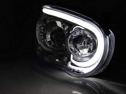 💕 Fari Anteriori Adatti per Subaru Impreza GD GG 03-05 Tube Light Cromati 💕