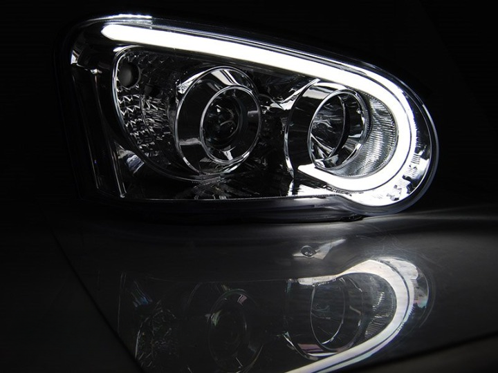 💕 Fari Anteriori Adatti per Subaru Impreza GD GG 03-05 Tube Light Cromati 💕