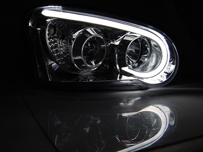 💕 Fari Anteriori Adatti per Subaru Impreza GD GG 03-05 Tube Light Cromati 💕