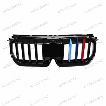 💫ART.10209 GRIGLIA BMW X1 U11 23- LOOK M NERO LUCIDO TRICOLORE💫