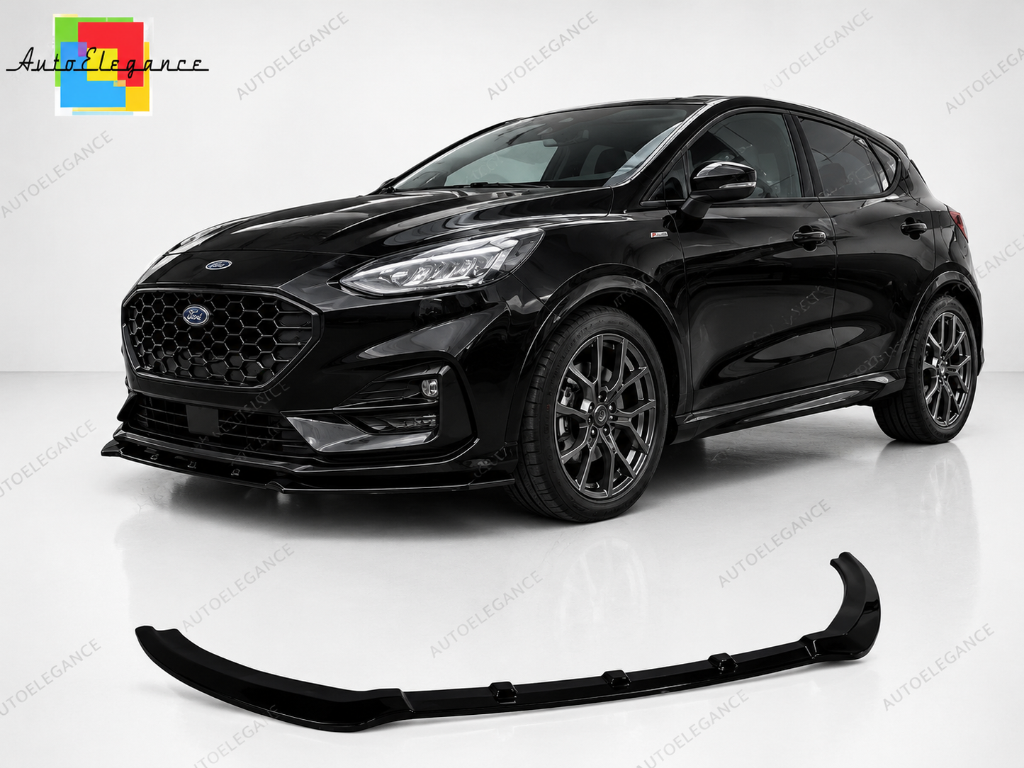 👉Splitter Anteriore V.2 Ford Fiesta MK8 ST-Line Facelift 21- Nero Lucido👈