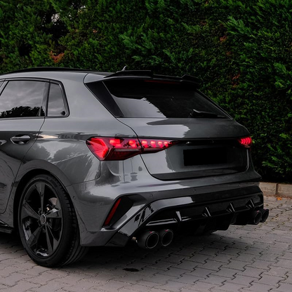 💫ART.8798 Diffusore Posteriore Nero Lucido per Audi A3 (8Y) S-Line/S3 Facelift 2025+💫