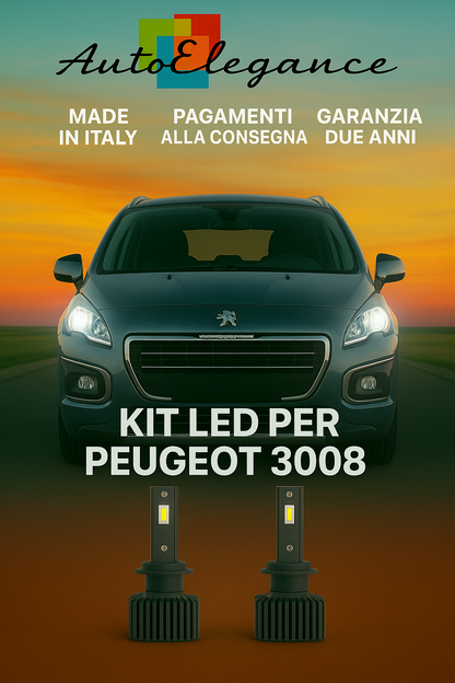 🔥KIT LED D1S 6000K Anabbaglianti per Peugeot 3008 | Bianco CANBUS🔥